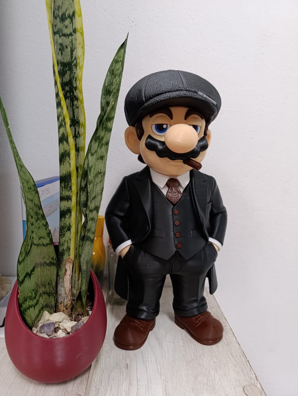 Detalle de Mario Shelby impreso en 3D