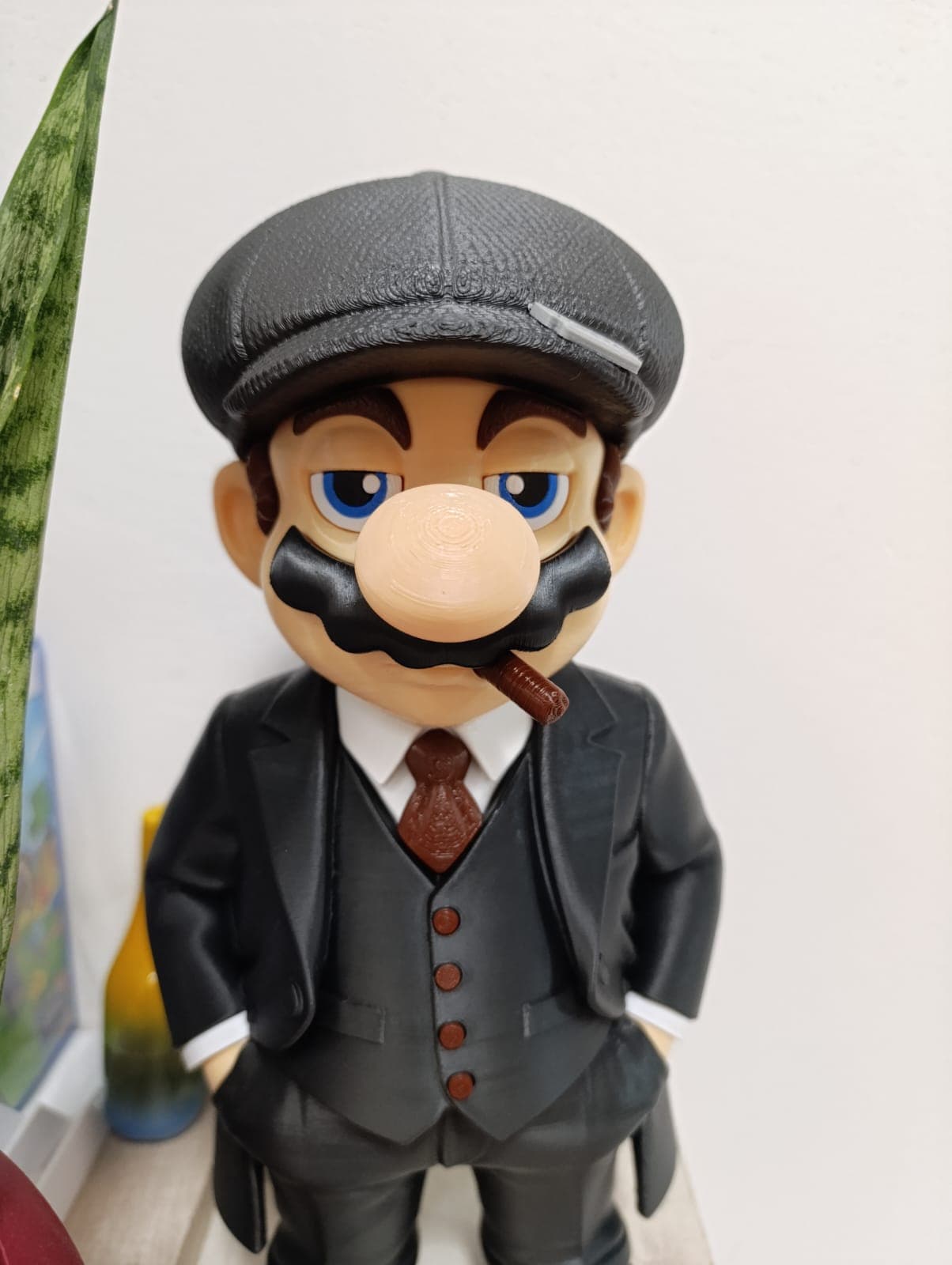Detalle de Mario Shelby impreso en 3D